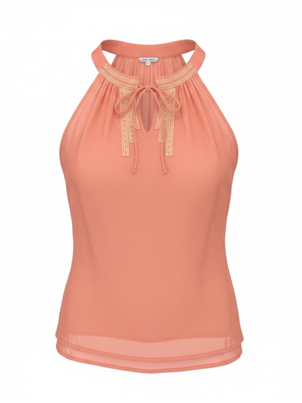 Naked Zebra light coral color tank top.size large